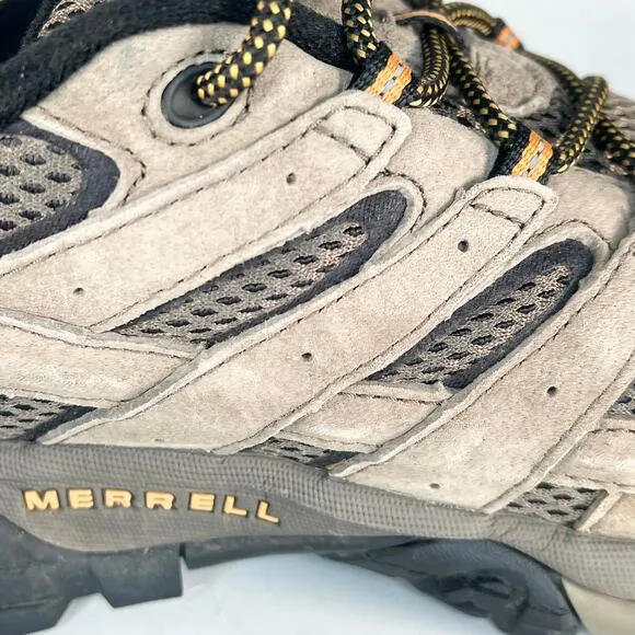 Merrell  Moab 2 Trail Hiking Low Boots Shoes Men Grey Walnut Men 9