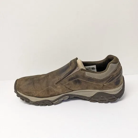 Merrell Moab Adventure Moc Slip-On Shoes, Brown Leather, Men's 14 M