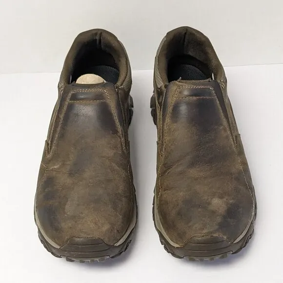 Merrell Moab Adventure Moc Slip-On Shoes, Brown Leather, Men's 14 M