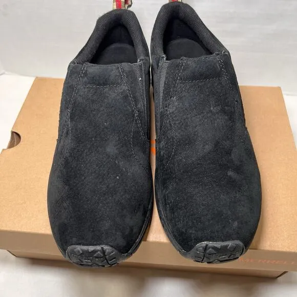 Merrell Shoes Mens Size 10.5 Black Suede Jungle Moc Slip-On Midnight J60825 EUC