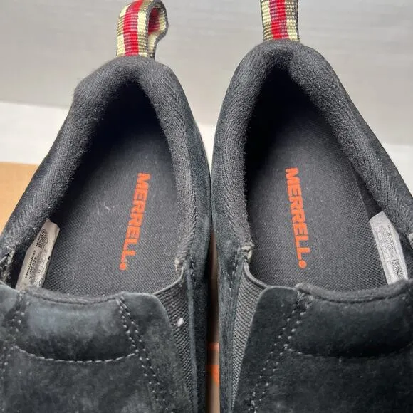 Merrell Shoes Mens Size 10.5 Black Suede Jungle Moc Slip-On Midnight J60825 EUC