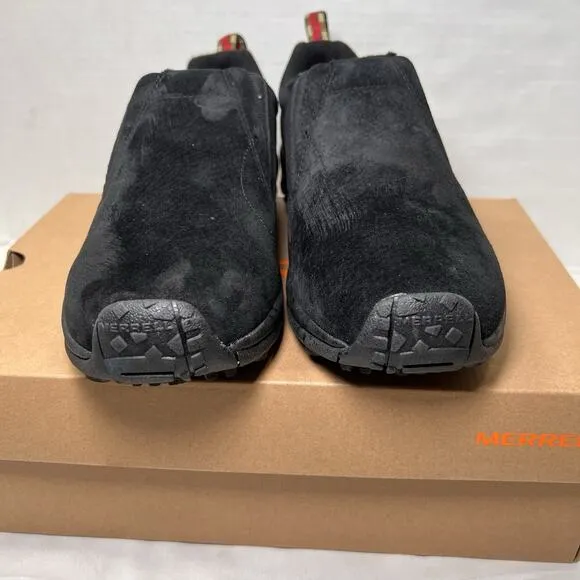 Merrell Shoes Mens Size 10.5 Black Suede Jungle Moc Slip-On Midnight J60825 EUC