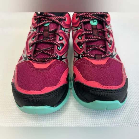 Merrell Women’s Capra Bolt Low WP Hiking Shoes Pink Blue Size 7
