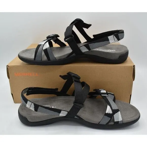 Merrell Womens Size 11 District 3 Black Backstrap Sandals Shoes