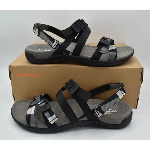 Merrell Womens Size 11 District 3 Black Backstrap Sandals Shoes