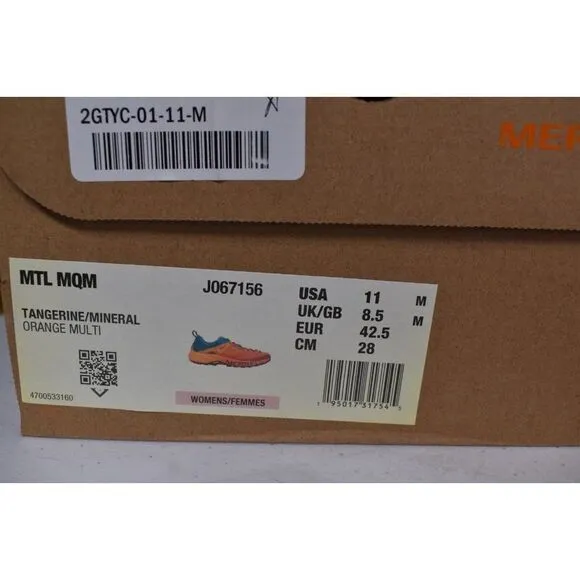 Merrell Womens Size 11 MTL MQM Tangerine Mineral Outdoors Hiking Shoes Sneakers