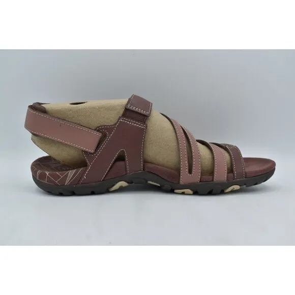 Merrell Womens Size 7 Sandspur Rose Convertible Leather Marron Sandals Shoes