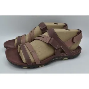 Merrell Womens Size 7 Sandspur Rose Convertible Leather Marron Sandals Shoes
