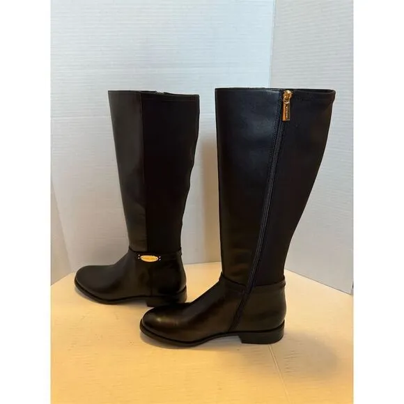 Michael Kors Women's Finley Black Riding Boots Size 9M Knee High