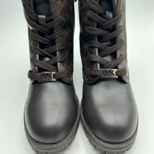 Micheal Kors Girl’s Brown Combat Boots USA Size 2, EU Size 33 NWOT