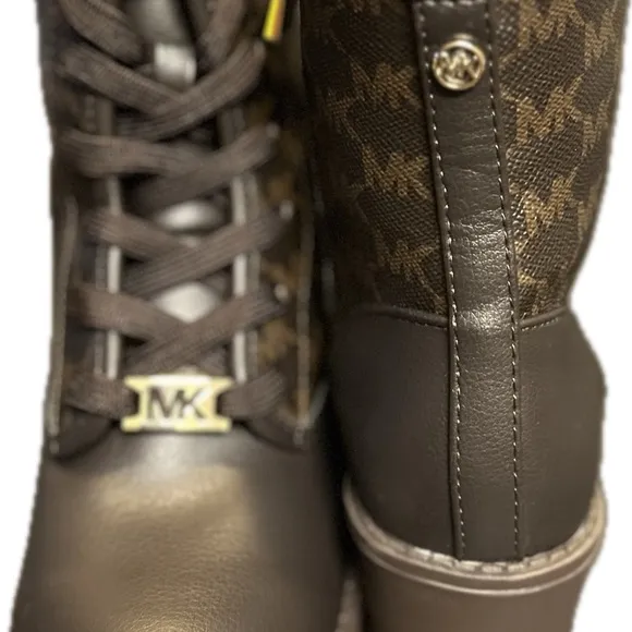 Micheal Kors Girl’s Brown Combat Boots USA Size 2, EU Size 33 NWOT