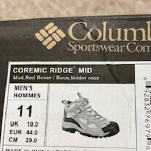 Mid Hiking &amp; Outdoor Ankle Boots . Size: 11 . Coremic Ridge . Columbia