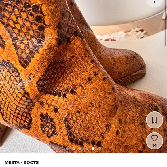 Miista Women's snakeskin print Boots size 39