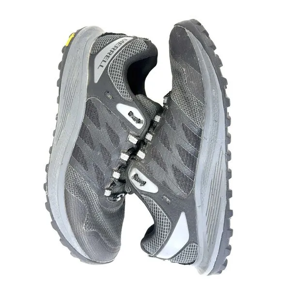Mint Merrell Mens 9 Black Nova 3 Low Top Running Hiking Shoes J067597 Vibram