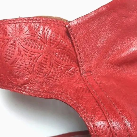 Miz Mooz Mindy Leather Heels Red Size 40