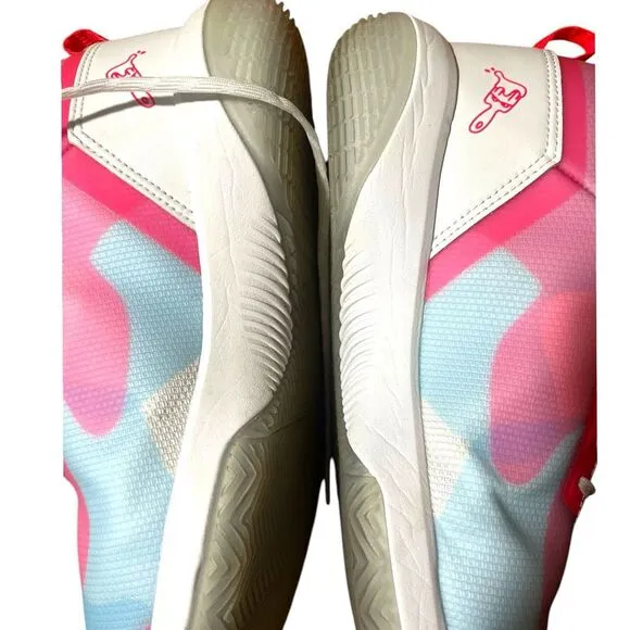 Moolah Pink &amp; Blue Phantom 1 Basketball Sneakers Sz 8.5 3 Shoestring Sets Box Pr