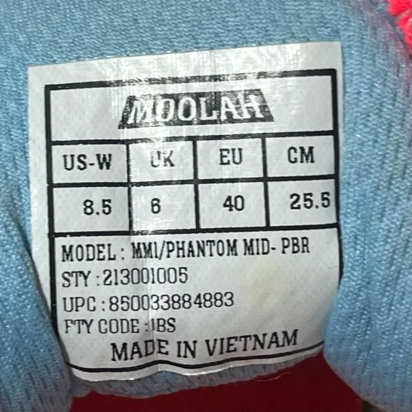 Moolah Pink &amp; Blue Phantom 1 Basketball Sneakers Sz 8.5 3 Shoestring Sets Box Pr