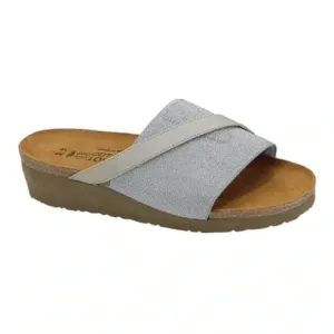 Naot Marion stretch silver slide sandals comfort sparkly Size 38 Size 7