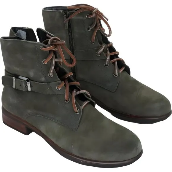 NAOT Women's Oily Olive Suede Ankle Boot - 10M