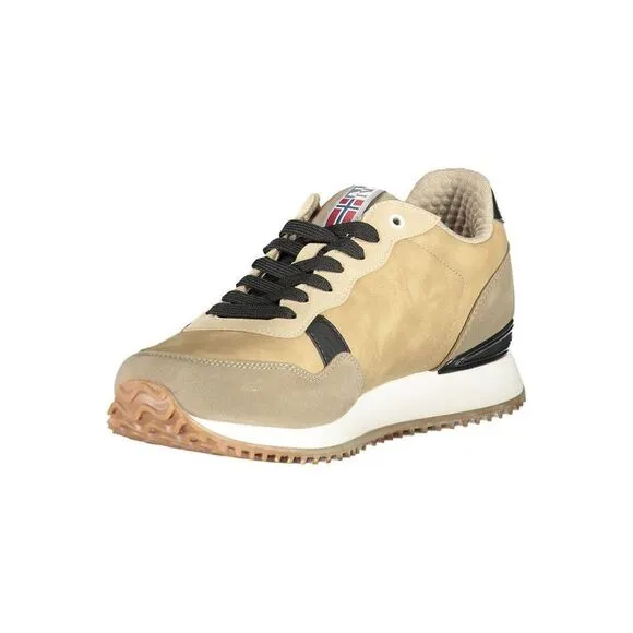 Napapijri Beige Polyester Men Men's Sneaker