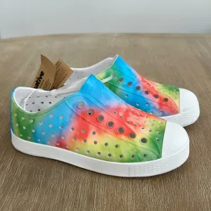 Native Shoes Jefferson Rainbow Tie Dye Slip On Tennis Shoes Child 12 13