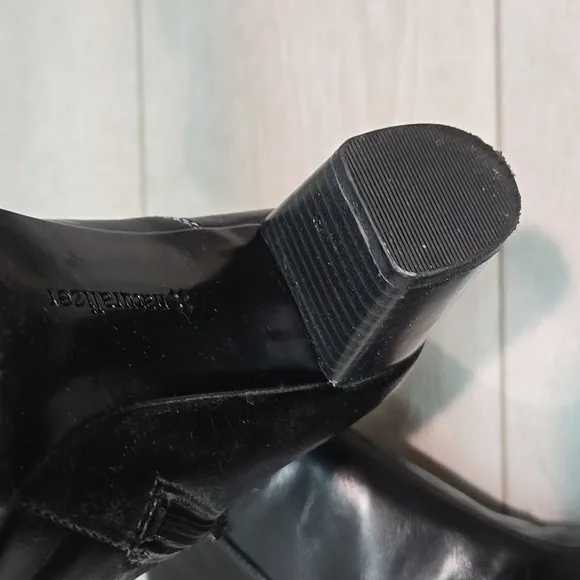 Naturalizer 5 Women's Neebo Leather Black Ankle Boots Shoes Sz 8.5M