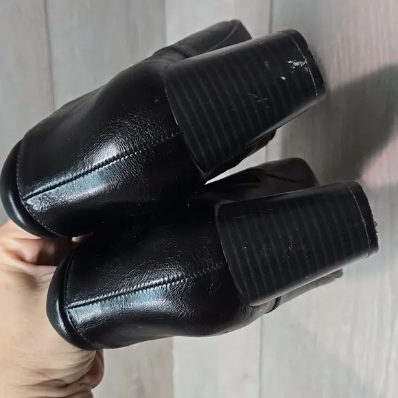 Naturalizer 5 Women's Neebo Leather Black Ankle Boots Shoes Sz 8.5M