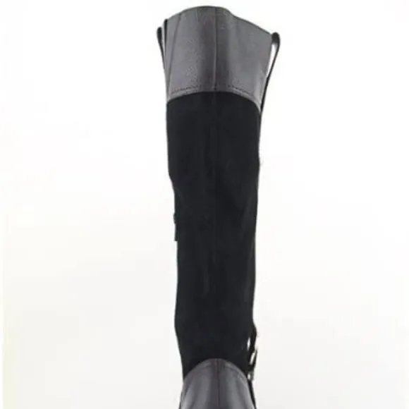 Naturalizer N5 New DANDY Knee High Comfort Fashion Suede &amp; Leather Boot BLACK 10
