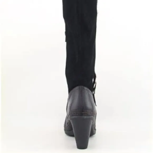 Naturalizer N5 New DANDY Knee High Comfort Fashion Suede &amp; Leather Boot BLACK 10