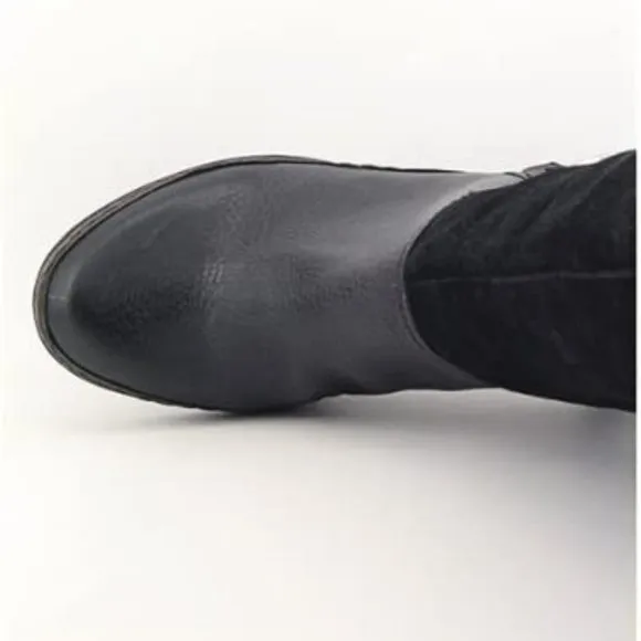 Naturalizer N5 New DANDY Knee High Comfort Fashion Suede &amp; Leather Boot BLACK 10
