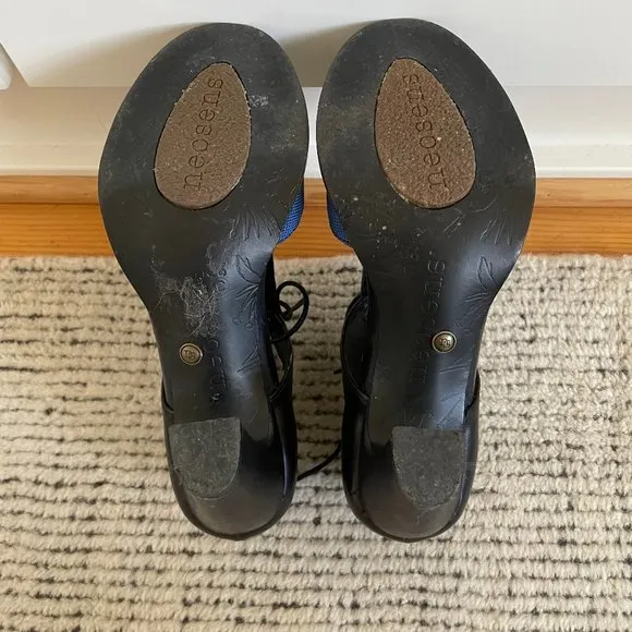 Neosens Mary Janes Leather Black Blue Size EU 36