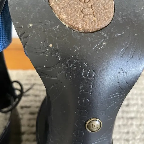 Neosens Mary Janes Leather Black Blue Size EU 36