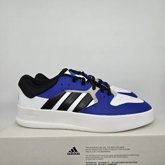 New adidas Court 24 'White Black Semi Lucid Blue' Men's Shoes Size 12.5