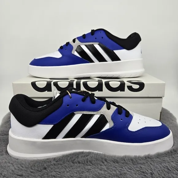 New adidas Court 24 'White Black Semi Lucid Blue' Men's Shoes Size 12.5
