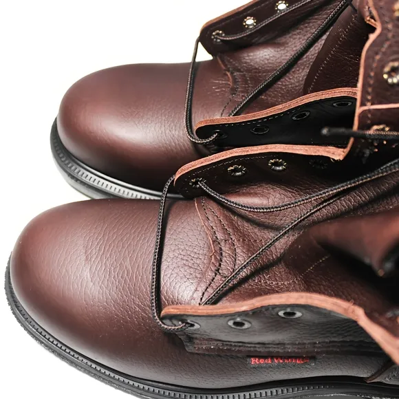 NEW AUTHENTIC RED WING 608 SOFT TOE WORK BOOTS MADE IN USA OIL RESISTANT SZ 9-13