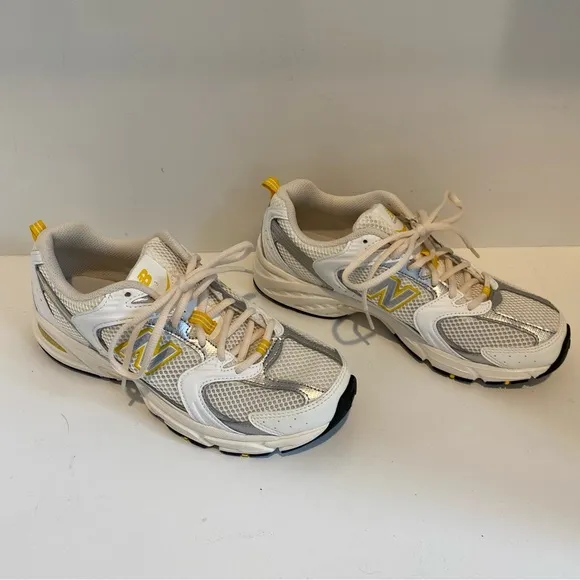 New Balance 530 Dad Sneakers Shoes White Sea Salt Yellow | Men’s 7 / Women’s 8.5