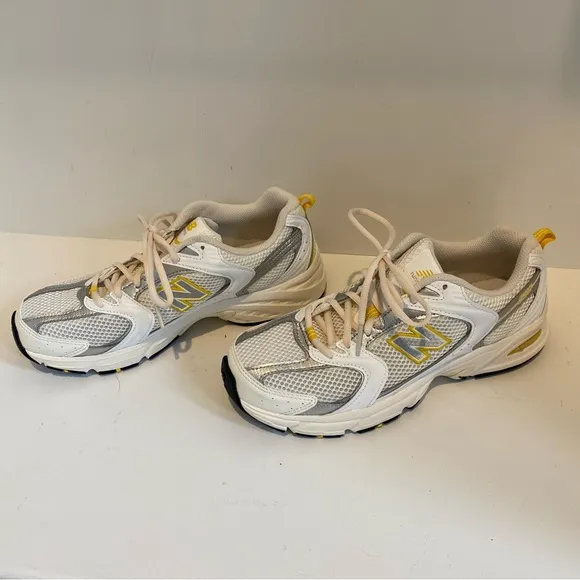 New Balance 530 Dad Sneakers Shoes White Sea Salt Yellow | Men’s 7 / Women’s 8.5