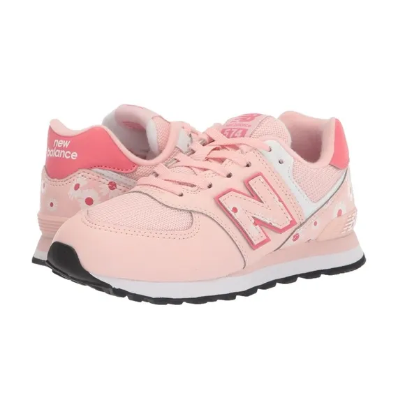 New Balance 574 Floral Big Kids Size 6 Daisy Flower Pink Haze Sneakers Shoes
