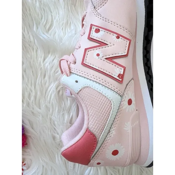 New Balance 574 Floral Big Kids Size 6 Daisy Flower Pink Haze Sneakers Shoes