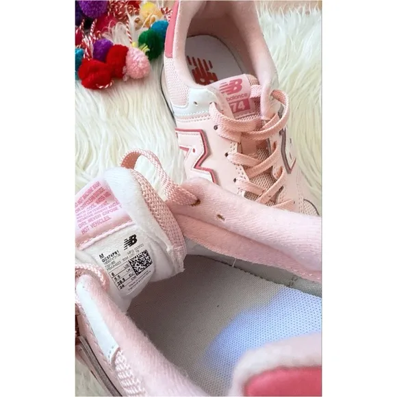 New Balance 574 Floral Big Kids Size 6 Daisy Flower Pink Haze Sneakers Shoes