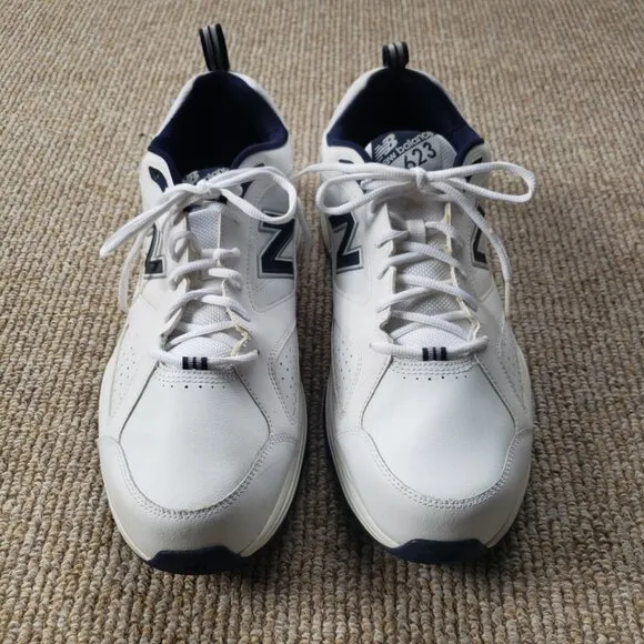 New Balance 623 White Leather Sneakers Men's 15 EEEE Style # MX623WN3