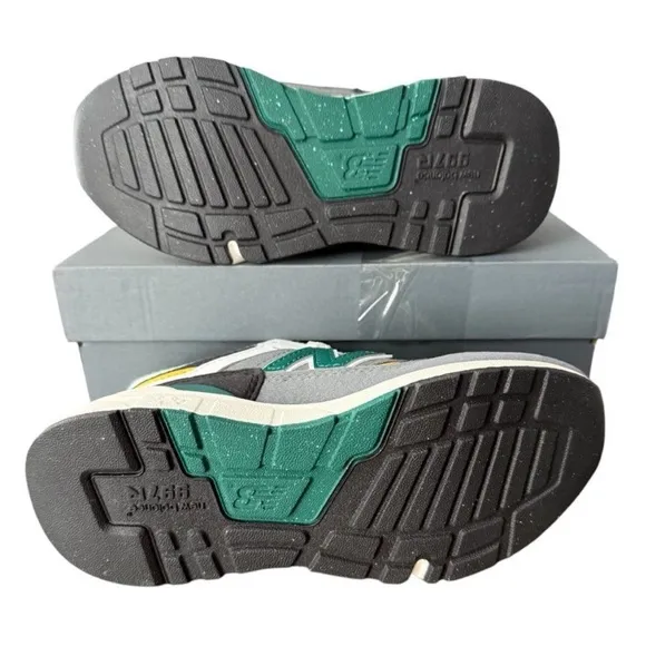 New Balance 997R Sneakers Shoes Little Kids Size 12 Grey Black Yellow Green