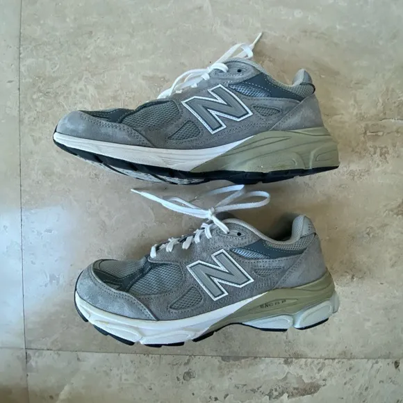New Balance Gray and White Athletic Shoes for Running