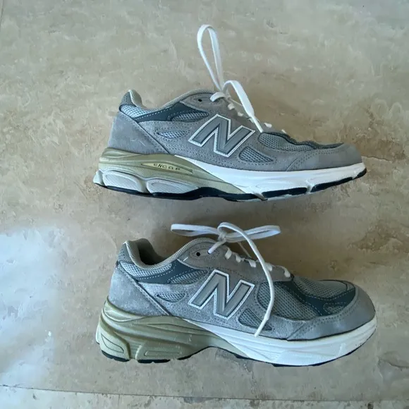 New Balance Gray and White Athletic Shoes for Running