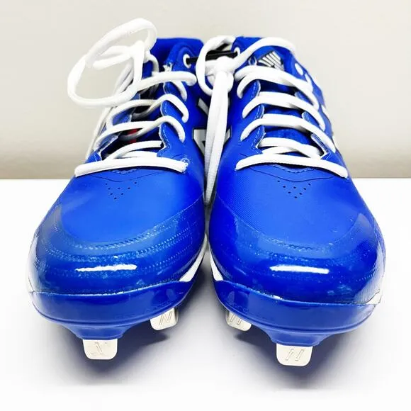 New Balance Men's 4040 v5 Metal Baseball Cleats Blue White Shoes Size 6