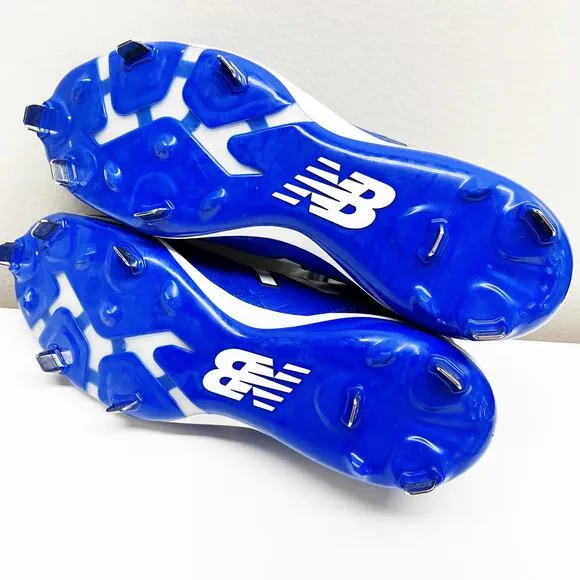 New Balance Men's 4040 v5 Metal Baseball Cleats Blue White Shoes Size 6
