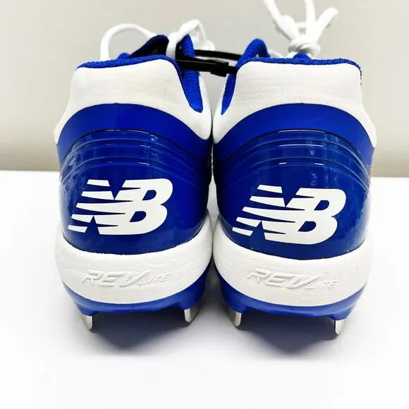 New Balance Men's 4040 v5 Metal Baseball Cleats Blue White Shoes Size 6