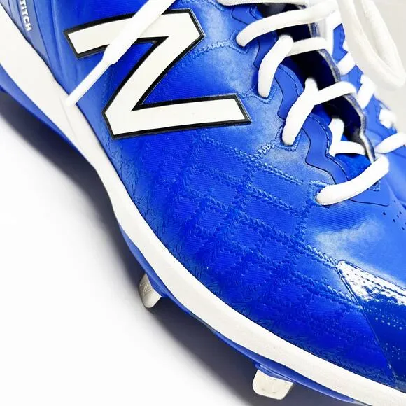 New Balance Men's 4040 v5 Metal Baseball Cleats Blue White Shoes Size 6