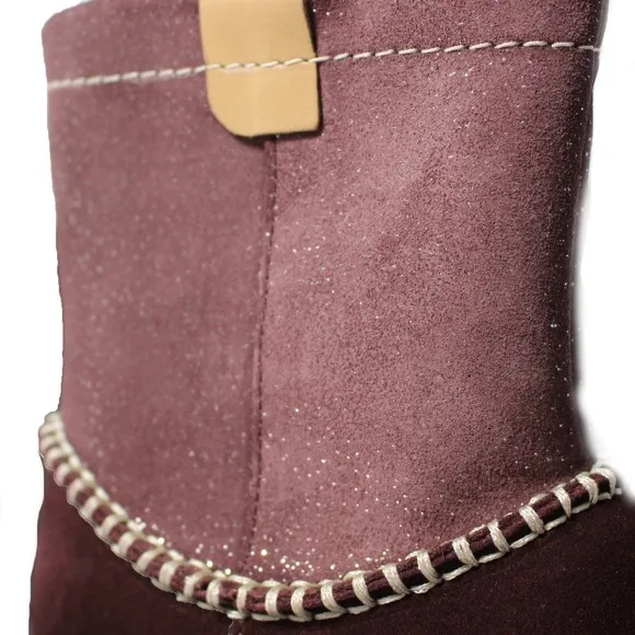 NEW Clark’s Crown Piper Burgundy Suede Leather Boots, Size UK 4.5F, US 5M £42
