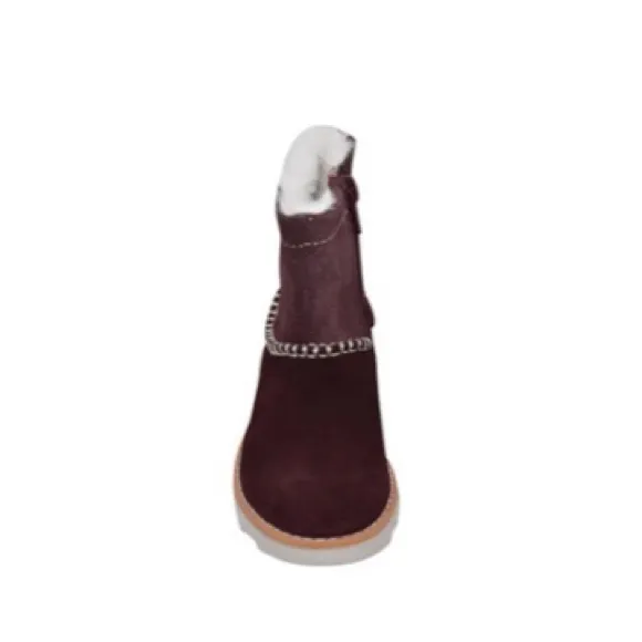 NEW Clark’s Crown Piper Burgundy Suede Leather Boots, Size UK 4.5F, US 5M £42